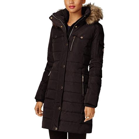 brown michael kors jacket|michael kors black puffer jacket.